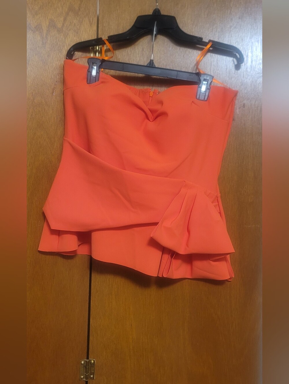 Chiara Boni La Petite Robe  Coral Leapy Top Size 16